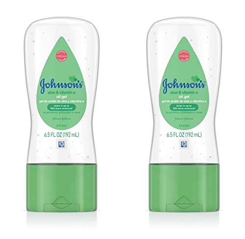 Johnson's Baby Oil Gel with Aloe Vera & Vitamin E, 6.5 fl. oz (Pack of 2)