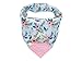 Honey Molly Baby Bandana Bibs for Teething and Drooling - 4 Pack Soft Drool Bibs for Boys and Girls - BPA-FREE Food Grade Silicone Teether, Adjustable Nickel-Free Snaps - 100% Organic Cotton