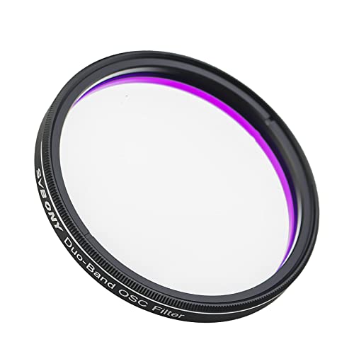 Svbony SV220 Astro Dual Narrowband Filter, 2 Inch 7nm H-Alpha OIII Filter, Against Light Pollution, Suitable for CMOS Colour Cameras, Telescopic Accessories for Astrophotography of Emission Nebulae