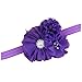Weixinbuy Infant Baby Girl Cloth Rhinestone Flower Bow Band Headwear