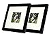 Golden State Art, 8x8 Picture Frame Display 4x4 with Mat, Composite Wood with High Definition Glass, Square Photo Frame Collage for Tabletop & Wall (2 Pack, Black)