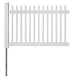 WamBam No-Dig BL19101 Nantucket Picket Vinyl Fence, White