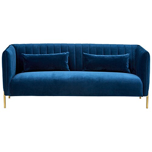 Amazon Brand Rivet Frederick MidCentury Channel Tufted Velvet Sofa