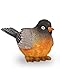 BANBERRY DESIGNS Robin Bird Figurines - Birds Decoration - Set of 3 Styles - Hand Painted Fine Details - Home Decorations - Durable Polystone - 3