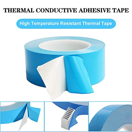 TYLife Thermal Adhesive Tape,25Mx30mmx0.2mm Thermally Double Side Tapes for LED Light,Heat Sink,Computer CPU, GPU Cooler,PC and More, Electrically Insulated - Thumbnail 2