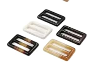 Galepromot 20 Pcs 2" Waist Buckle Resin Rectangle Silk Scarf Neckerchief Clasp Clip Belt Buckle Clothing T-Shirt Blouse Ring 