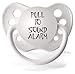 Personalized Pacifiers Pull to Sound Alarm Pacifier in White