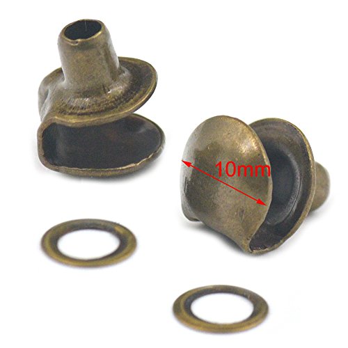 Fujiyuan 15 pcs Boots Hook eyelets Buckles DIY Riding Hiking Shoe lace Hook Camp Climbing Repair DIY Fitting With washer Bronze