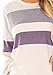 Womens Casual Long Sleeve Sweatshirt Cotton Color Block Striped Tunic Tops Purple XL
