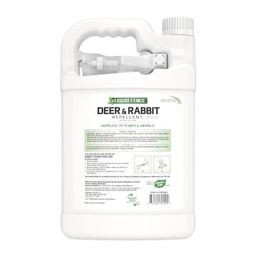 LIQUID FENCE DEER AND RABBIT REPELLENT READY-TO-USE 1 GALLON, APPLY YEAR-ROUND, 2 PACK