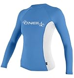 O'Neill Women's UV Sun Protection Long-Sleeve Rashguard (Blue Aqua / Medium)