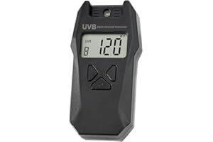 DONGKER UVB Index Meter,Reversible Probe Handheld Digital Radiometer with Data Logging Function for Reptile Environmental Testing