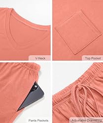 RUBZOOF Women's Short Sleeve Pajama Sets with