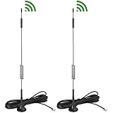 Bingfu 4G LTE 7dBi Magnetic Base External TS9 Antenna (2-Pack) Compatible with Verizon AT&T T-Mobile Sprint Netgear Huawei MiFi Mobile Hotspot Router USB Modem Jetpack AirCard AC791L AC815S AC770S