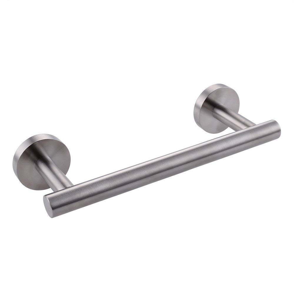 SEIDO Heavy Duty Commercial Grade-304 Stainless Steel 230mm/9-inch Total Length Bathroom Towel Bar, Hanging Space 180mm/7.1-inch Space-Saving Single Towel Rod, Full Brushed Stainless Steel Finish