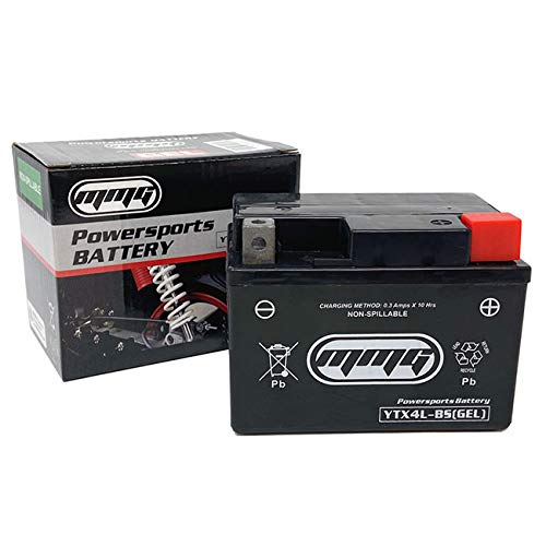 MMG YTX4L-BS Gel Cell High Performance sealed Battery, ATV TaoTao Cheetah TForce ATA 110cc and ATA 125cc Series