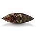 Moslion Indian Horse Cotton Linen Square Decorative Throw Pillow Covers Brown Horse Animal Cushion Cover for Men Boys Livingroom Bedroom Sofa 18x18 Inch