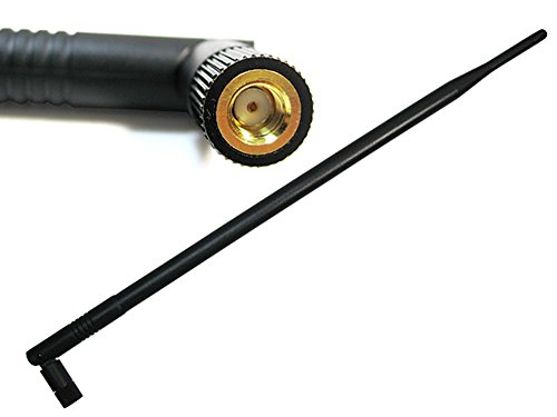 TECHTOO 9dBi Omni WiFi Antenna with RP-SMA Connector for Wireless Network Router/USB Adapter/PCI PCIe Cards/IP Camera/Wireless Range Extender(2-Pack)