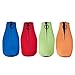 Juvale Beer Bottle Insulator Sleeves (4 Pack) Neoprene Cooler with Zipper Assorted Colors