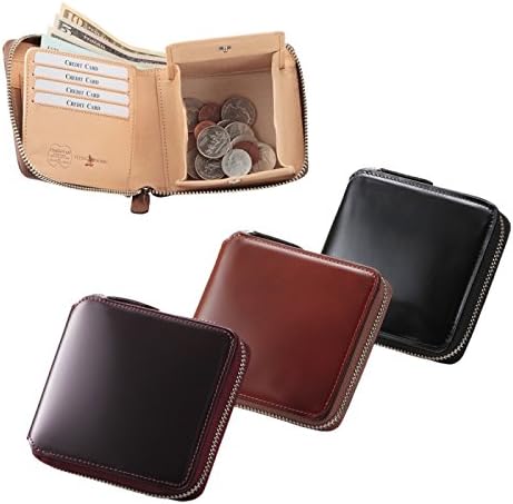 Amazon 財布 二つ折り メンズ Men S コードバン ラウンドファスナー二つ折り財布 馬革 春財布 バーガンディ Flying Horse フライングホース シューズ バッグ