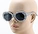 Elite NIRVANA Kurt Cobain Oval Bold Vintage Sunglasses For Women Men Eyewear - Checkered Frame Black Lens (Checkered White, 65)