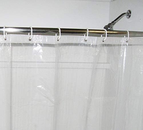 COB Products Clear Shower Curtain Liner | Short 66" Length Stays Clean Longer | 66" L x 72" W | Eco-Friendly | 4g Heavy-Duty | Mildew-Resistant Anti-Bacterial PEVA |