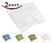 Pacific Linens, Set of 2 Bath Mats 100% Cotton Bathroom Floor Towel Mat - Extra Absorbent - Machine Washable Bathroom Mats - Accessories - White