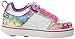 Heelys Girls' Bolt Plus x2 Sneaker, White/Silver/Rainbow, 2 M US Little Kid