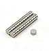 ZJWEI Small Multi-Use Refrigerator Magnets for Refrigerator, Science, Crafts - Tiny Round Disc, Sliver, 4MM x 1MM - Approximately, 200Pcs