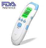 JASUN Medical Digital Forehead Thermometer for Baby, Kid and Adult - Fast and Accurate - Voice Prompts - FDA & CE Approved Thermometer for Fever