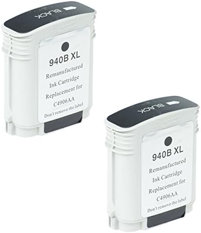 AMTONER Remanufactured Compatible Ink Cartridge Replacements 940XL 940 XL C4906AN High Yield Use in OfficeJet Pro 8000 8500 8500A A909a A909g A910a A910g Series Printer (2 Black,2 Pack)