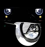 Restyling Factory 07-16 Jeep Wrangler JK True LED Headlight Black,Hi-Bean + Low-Beam (Cree LEDs) + DRL, Die-Cast Aluminum Large Cooling heatsink 1 Pair (Black)