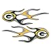 Green Bay Packers NFL Micro Flames Auto Decal 2 Pack for Car Truck Motorcycle Bike Mailbox Locker Sticker Football Licensed Team Logo