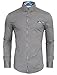 TAM WARE Mens Premium Casual Inner Contrast Dress Shirt TWNMS310S-1-GRAY-2XL