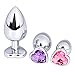 Anal Plug Set - BESTIMULUS 3PCS Heart Sexy Toys Anal Butt Plugs Sex Love Games Personal Massager for Women Men Couples Lover
