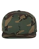 6089M Classic Snapback Pro-Style Wool Cap by Flexfit - One Size (Black)