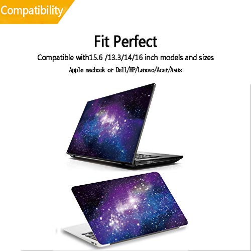 15.6 Laptop skin 15.6 inch Notebook Skin Sticker Cover Decal Fits 13.3" 14" 15.6" 16" HP Dell Lenovo Apple macbook Asus Acer Compaq computer skins for laptop 15.6"(Galaxy)