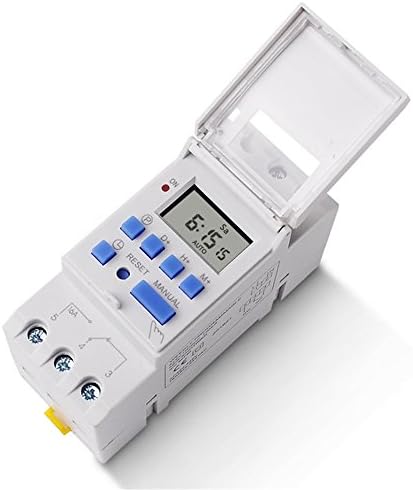 SINOTIMER Electronic Digital TIME Switch Weekly 7 Days Programmable Relay Timer Control AC 12V 16A Din Rail Mount