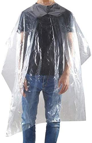 Agenda Disposable Salon Barbers Gown/Cape/Apron Clear (50pcs) 150x120cm, L
