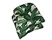 Set of 2 - Universal Tufted U-shape Cushions for Wicker Chair Seat - Tommy Bahama Swaying Palms Aloe ~ Green Tropical Palm Leaf