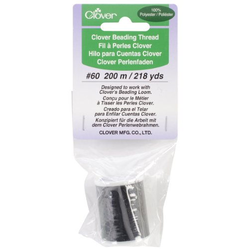 Clover 9917 Beading Thread, 60/218-Yard, Black