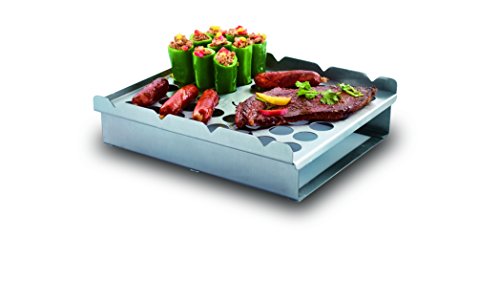 BBQ-Aid - Ultimate 5in1 Grilling Accessory - Easily Make Great Tasting Barbecue - Beer Can Chicken Roaster, Smoker Box, Jalapeno Popper Rack, Flat Skewers Set & Dishwasher Safe