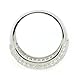 Sterling Silver Paved CZ Dome Ring, 7