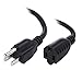 1ft (0.3M) 18AWG (Power Extension Cord) Power Extension Cable 1 Feet (0.3 Meters) 3 Conductor (NEMA 5-15P to NEMA 5-15R) 10 Amp Power Cable CNE01914 (5 Pack)