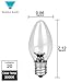 (4 Bulbs) Triangle Bulbs 0.5-Watt C7 LED Night Light Bulb, Clear, 4-Pack