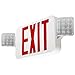 LFI Lights - Hardwired Red LED Combo Exit Sign Emergency Light - COMBOR2 primary
