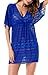 Costyleen Womens Summer Sexy See-through Bikini Cover up Sun Protective Beach Dress,Sapphireblue,XX-Large