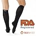Knee High Compression Socks for Women & Men, 15-20 mmHg - Edema Pain Relief - Nurse, Travel, Pregnancy & Running - Lightweight Graduated Nursing Sock - Compression Stockings for Women, Black S