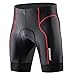 Men's Bike Shorts Cycling Shorts for Road Cycling with 6 Layers Padded (Red, XL)