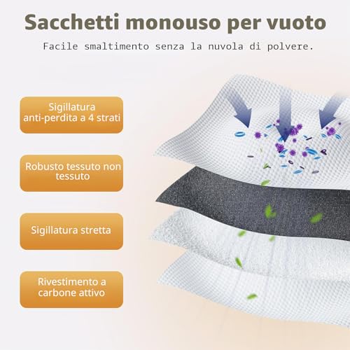 T80 Accessories for ECOVACS DEEBOT T80 Omni,T80 Pro Vacuum Cleaner,1 Main Brush,2 Rolls of Wipes,4 Side Brushes,4 HEPA Filters,6 Bags,1 Cleaning Tool(Not for T80S Omni)
